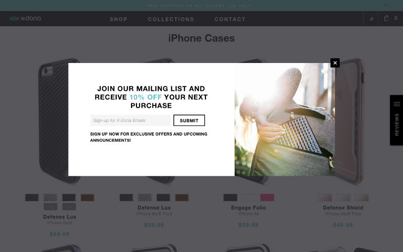 Intro pop-up
