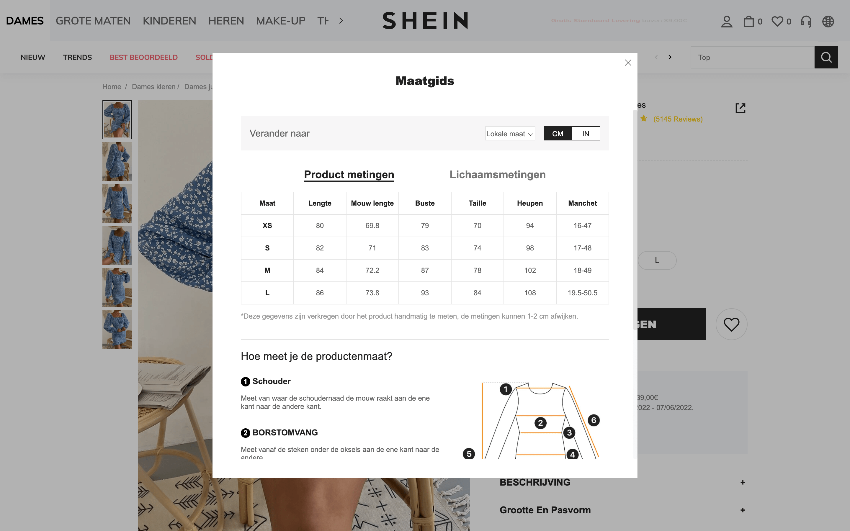 Brouwerij aanraken uitlijning Maattabel van Fashion Webwinkel Verbeteren